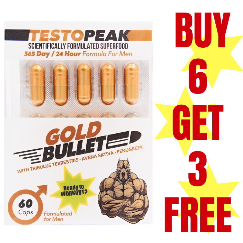TestoPeak Gold Bullet Buy 6 Get 3 FREE